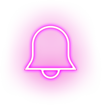 Neon bell icon